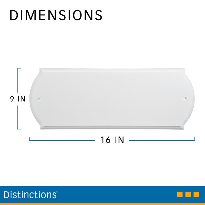 HILLMAN White Plastic Paintable Address Plate, Pack of 3
