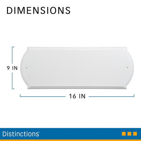 HILLMAN White Plastic Paintable Address Plate, Pack of 3
