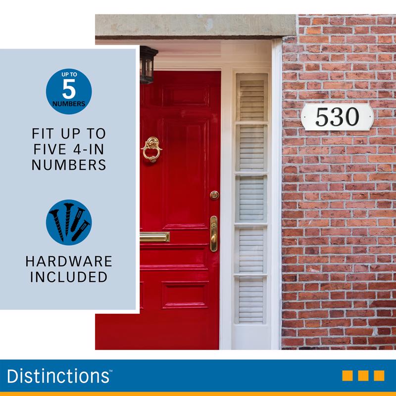 HILLMAN White Plastic Paintable Address Plate, Pack of 3