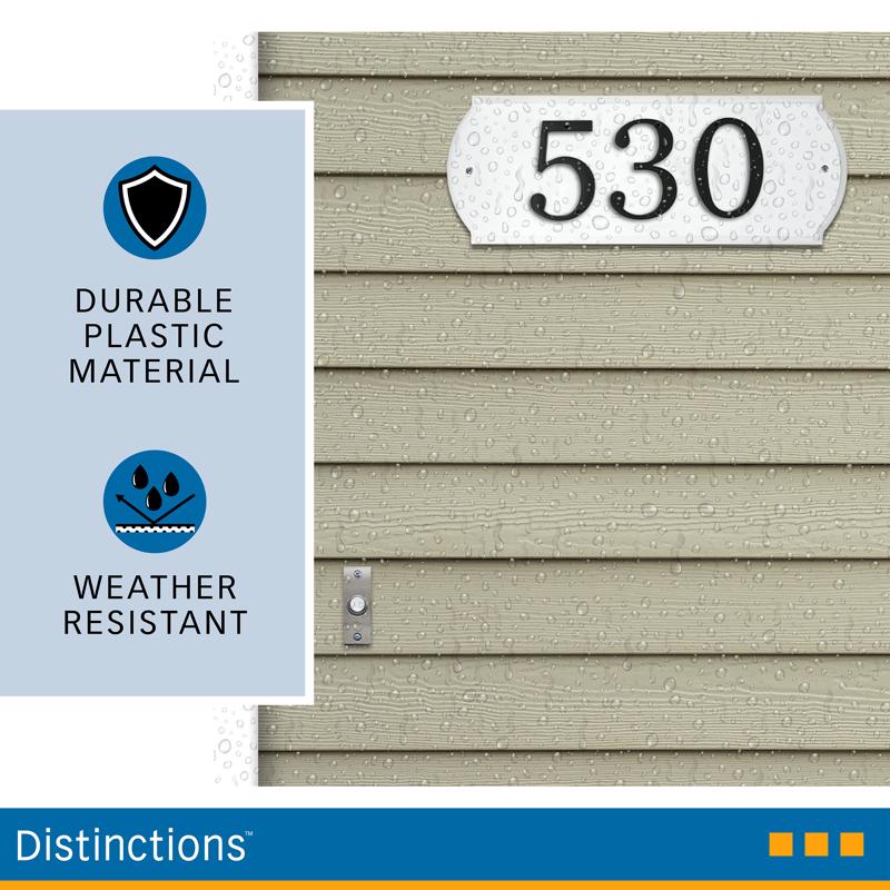 HILLMAN White Plastic Paintable Address Plate, Pack of 3