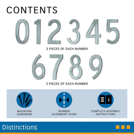 HILLMAN Distinctions Black Die-Cast Zinc Heritage Address Plate, Pack of 3