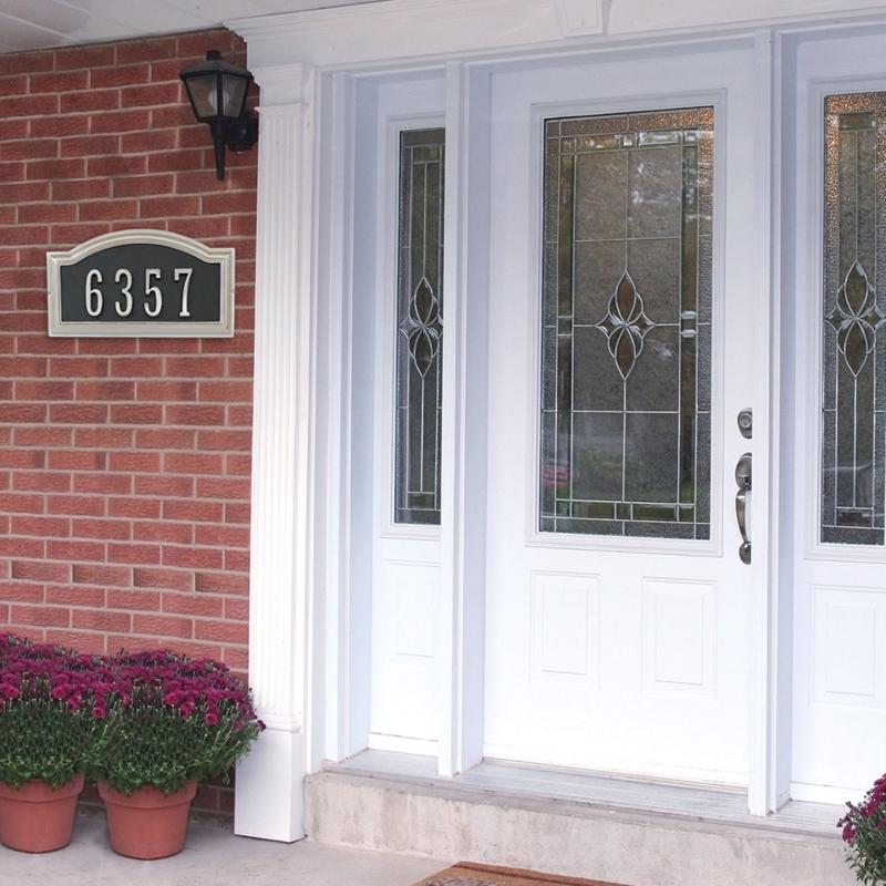 HILLMAN Distinctions Brushed Nickel Die-Cast Zinc Rectangle Address Plate, Pack of 3