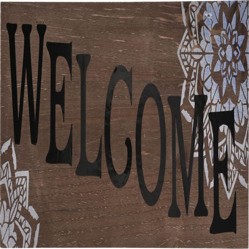 HILLMAN Brown Wood Rustic Address Plate, Pack of 3