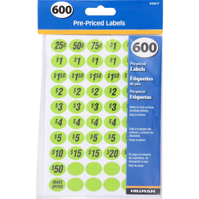 HILLMAN 6.5 in. Black Paper Self-Adhesive Number Set Blank 600 pc, Pack of 5