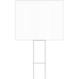 HILLMAN English White Blank Sign 20 in. H X 24 in. W, Pack of 6
