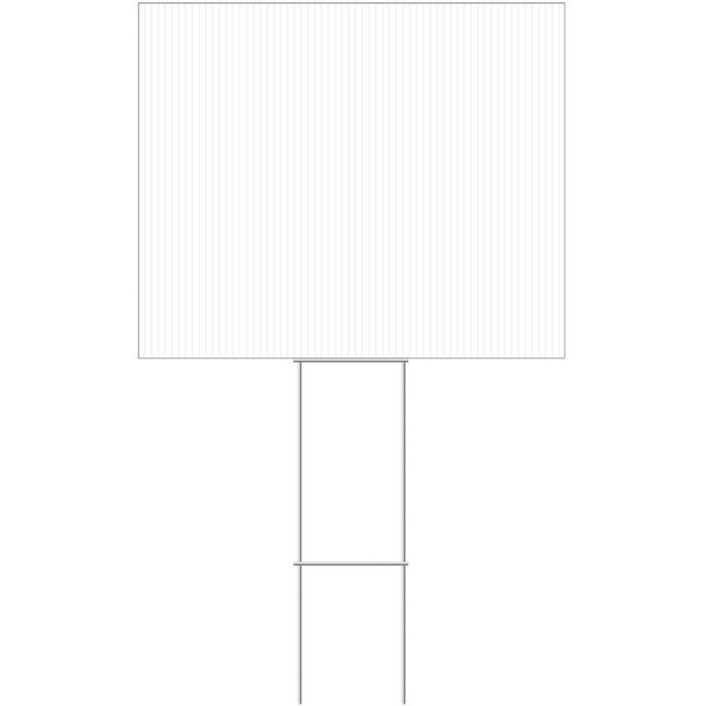 HILLMAN English White Blank Sign 20 in. H X 24 in. W, Pack of 6