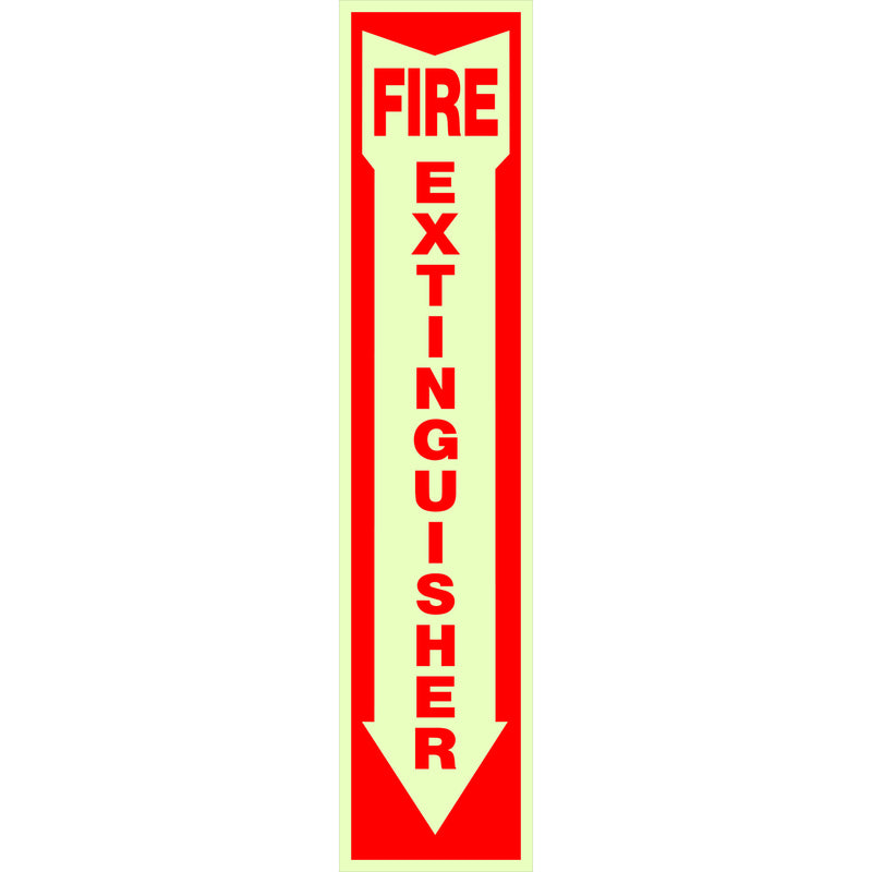 HILLMAN English White Fire Extinguisher Sign 18 in. H X 4 in. W, Pack of 10