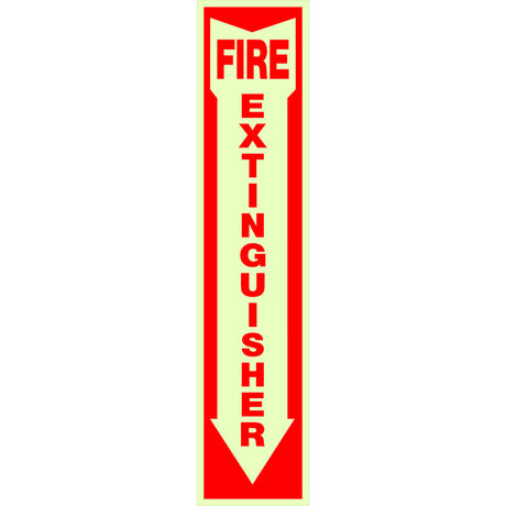 HILLMAN English White Fire Extinguisher Sign 18 in. H X 4 in. W, Pack of 10