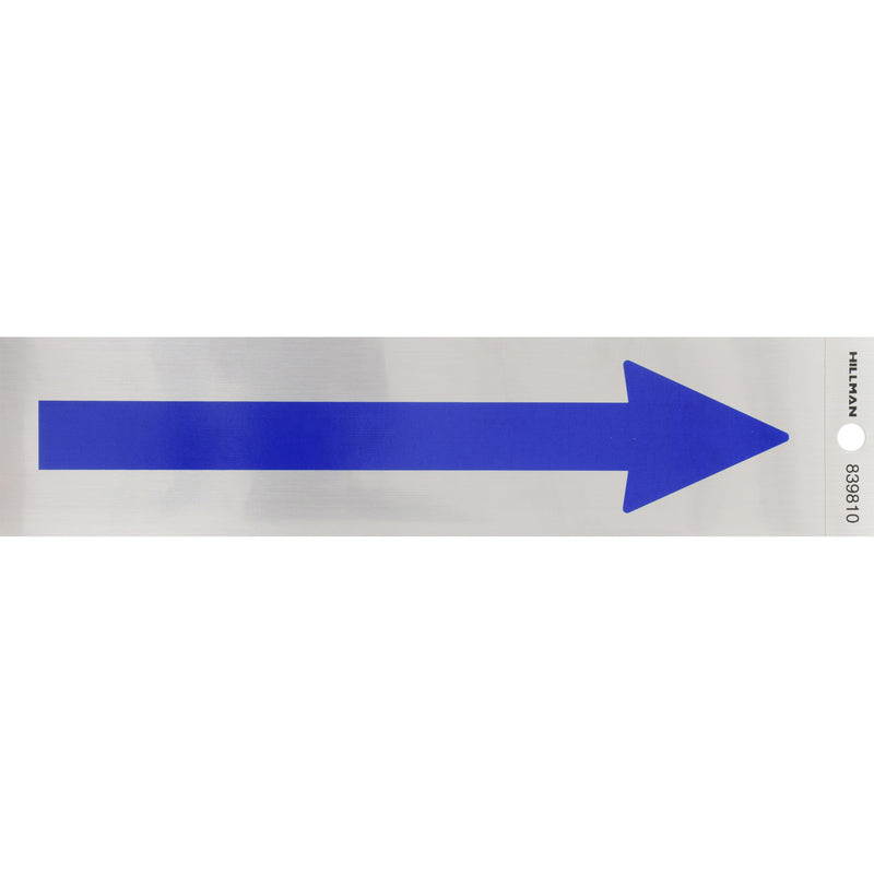 HILLMAN English Silver Arrow Decal 2 in. H X 8 in. W, Pack of 6