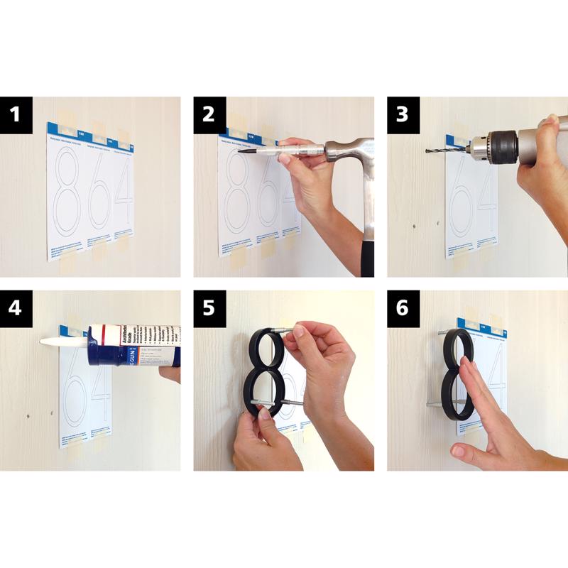 HILLMAN Distinctions 5 in. Silver Metal Screw-On Number 9 1 pc, Pack of 3