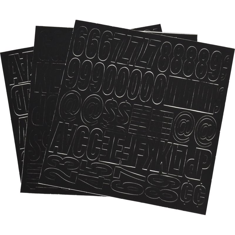 HILLMAN 1 in. Black Vinyl Self-Adhesive Letter and Number Set 0-9, A-Z 228 pc, Pack of 6