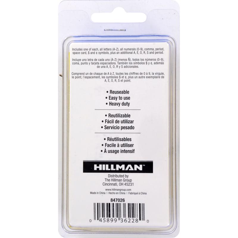 HILLMAN Letter and Number 2 Inch Stencil Set 36 pk