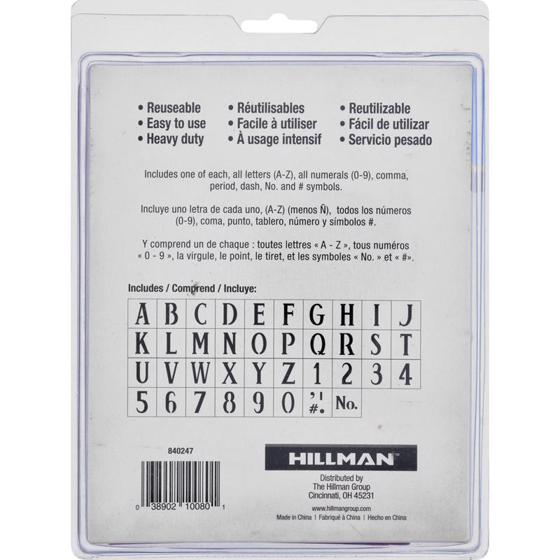 HILLMAN 6 in. Card Stock Decorative Serif Letter & Number Stencil Pack 6 Inch Stencil Set 38 pk