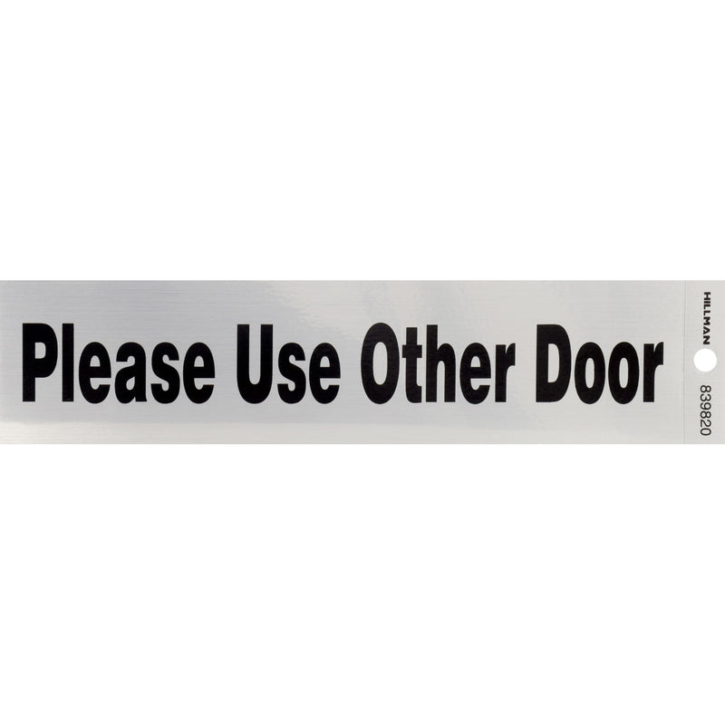 HILLMAN English Silver Do Not Enter Decal 2 in. H X 8 in. W, Pack of 6