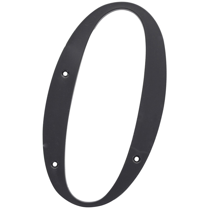 HILLMAN 6 in. Reflective Black Plastic Nail-On Number 0 1 pc, Pack of 3