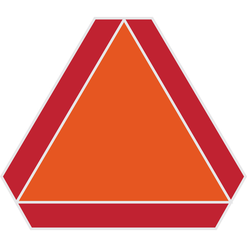 HILLMAN English Orange/Red Slow Moving Vehicle Sign 14 in. H X 16 in. W, Pack of 6