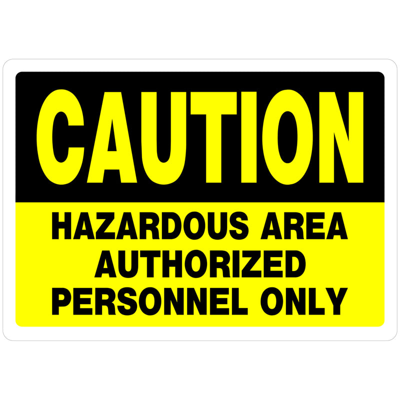 HILLMAN English White Caution Sign 10 in. H X 14 in. W, Pack of 6