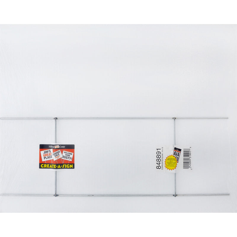 HILLMAN English White Blank Sign 14 in. H X 18 in. W, Pack of 6