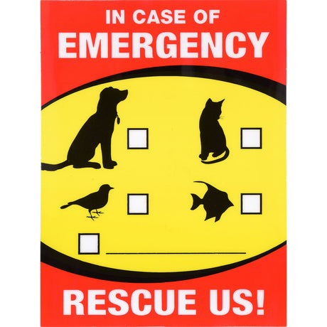 HILLMAN English Red Emergency Sign 6 in. H X 4 in. W, Pack of 6