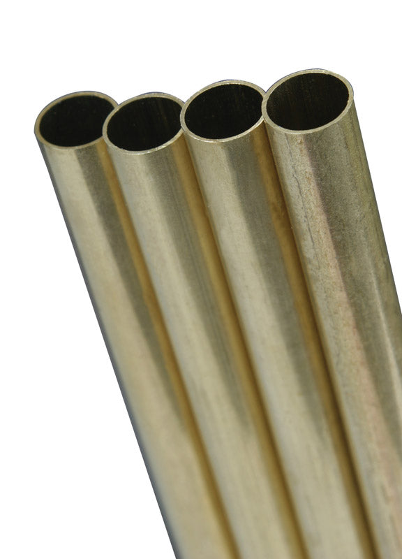 K&S 11/32 in. D X 36 in. L Round Brass Tube 1 pk, Pack of 4