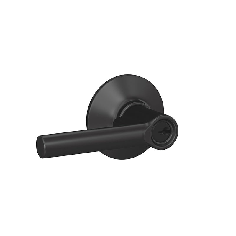 Schlage Broadway Matte Black Entry Door Knob 1-3/4 in.