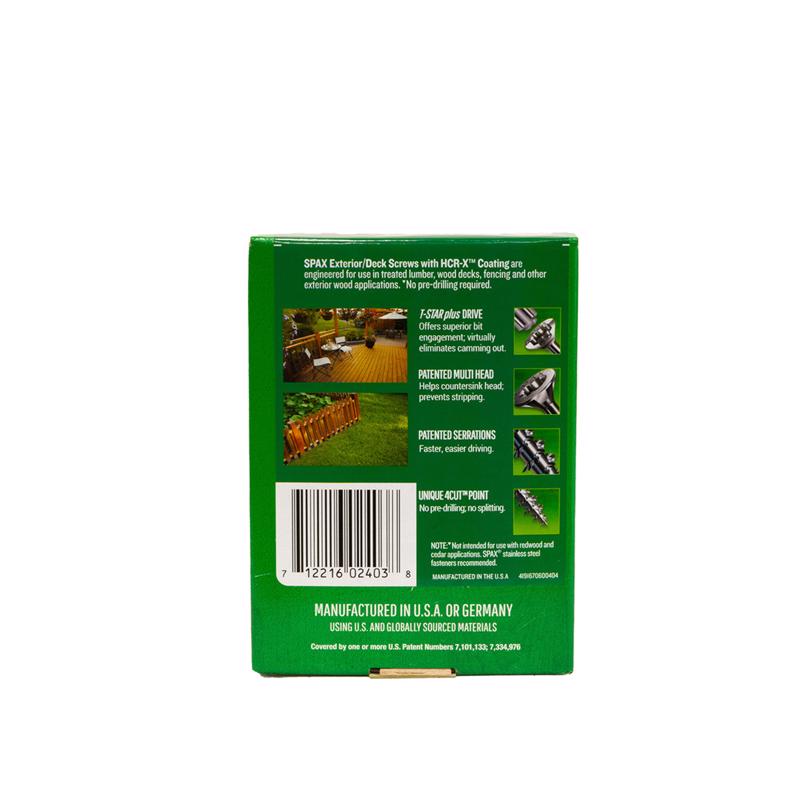 SPAX Multi-Material No. 14 Label X 1-1/2 in. L T30+ Flat Head Serrated Construction Screws, Pack of 5