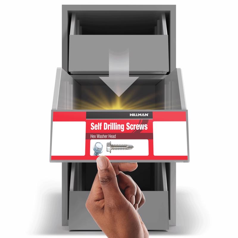 HILLMAN No. 10-16 Ga. X 1/2 in. L Hex Hex Washer Head Self-Drilling Screws 100 pk