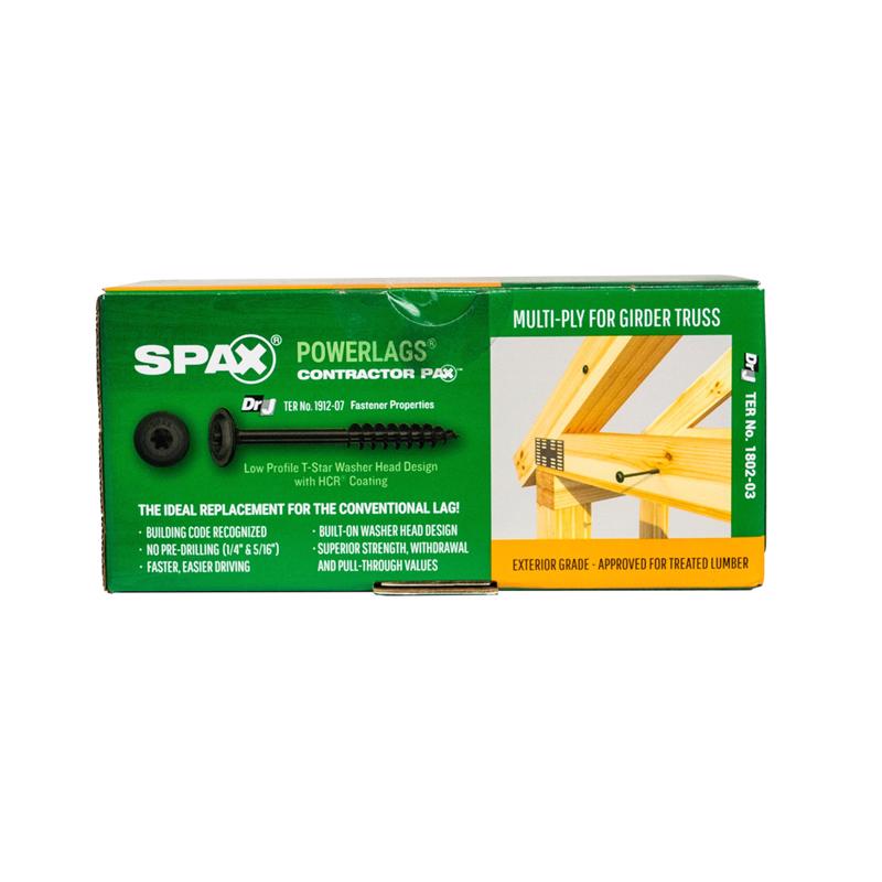 SPAX PowerLags 5/16 in. in. X 6 in. L T-40 Washer Head Serrated Structural Screws