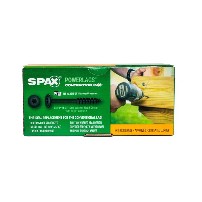 SPAX PowerLags 1/4 in. in. X 6 in. L T-30 Washer Head Serrated Structural Screws