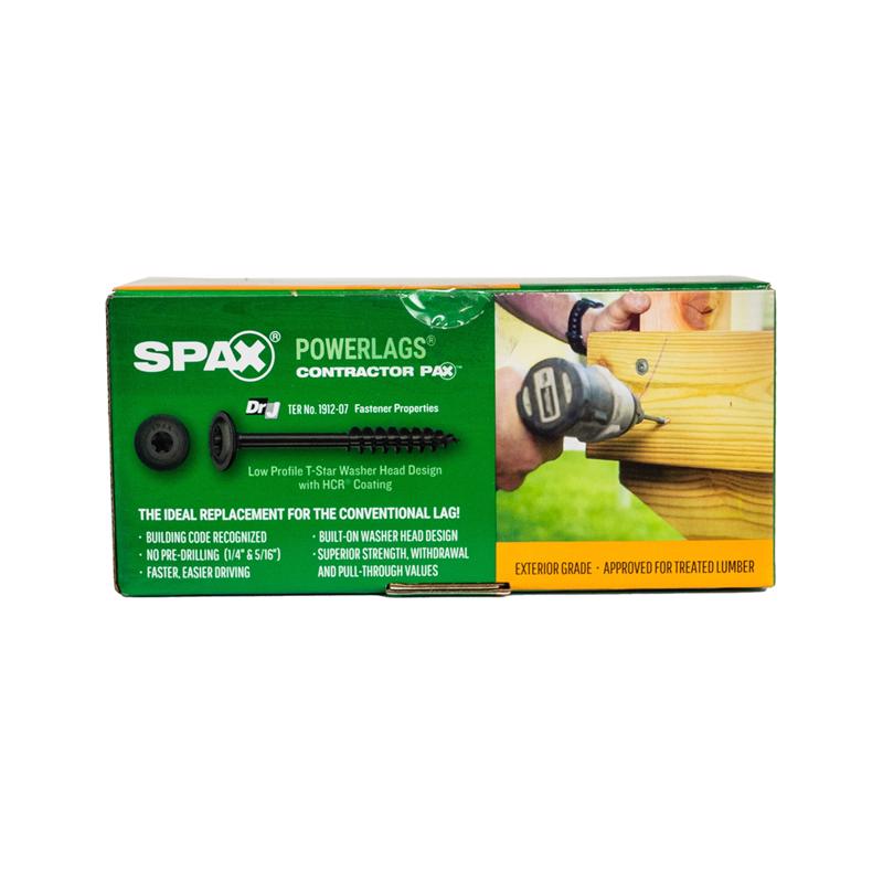 SPAX PowerLags 1/4 in. in. X 4 in. L T-30 Washer Head Serrated Structural Screws