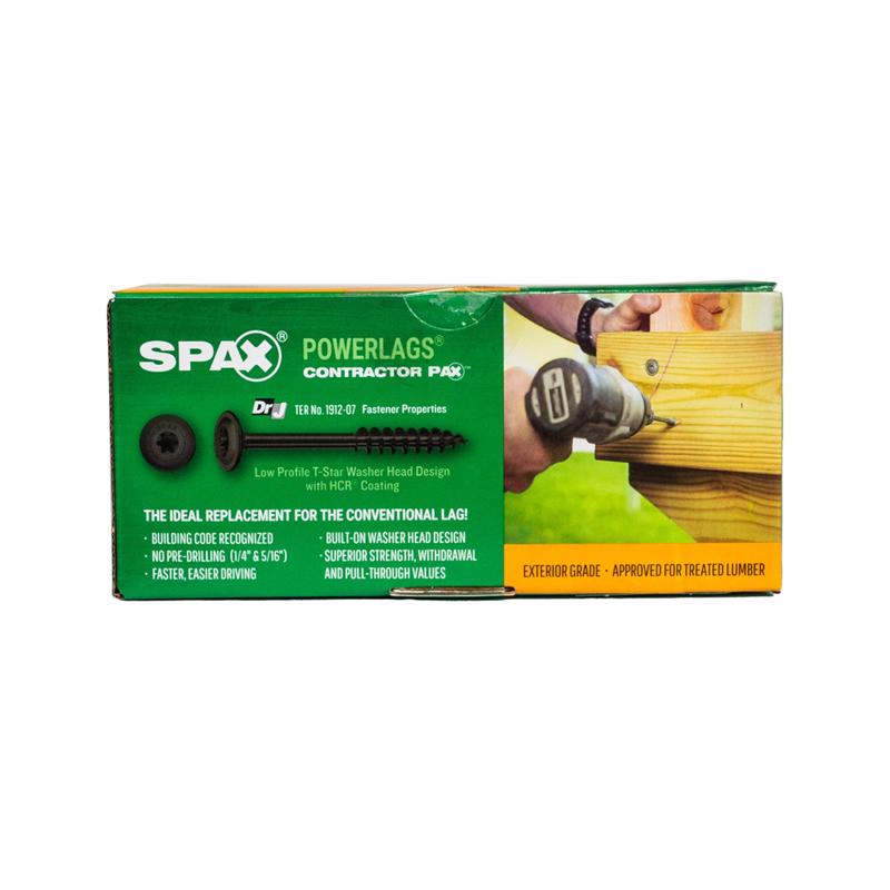SPAX PowerLags 1/4 in. in. X 5 in. L T-30 Washer Head Serrated Structural Screws