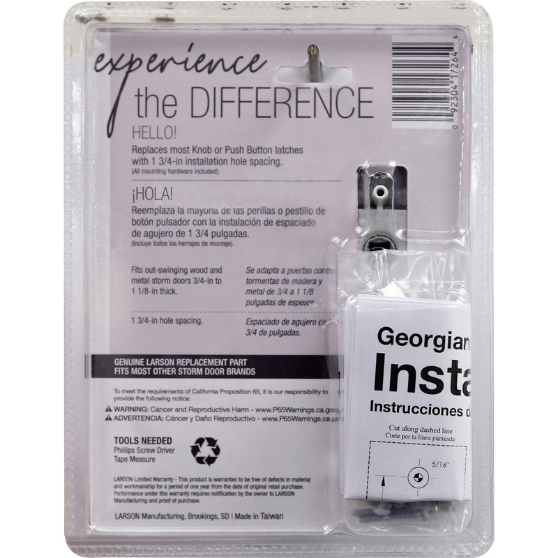 Larson Georgian Zinc-Plated White Zinc Lever Latches 1 pk