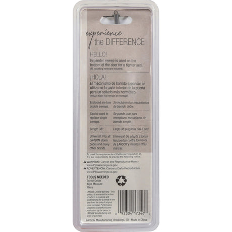 Larson 37-1/2 in. L Black Polyurethane Sweep 2 pc