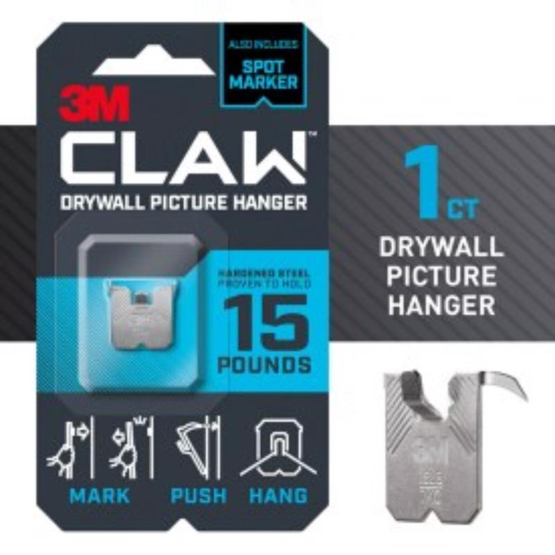 3M Claw Silver Drywall Picture Hanger 15 lb 1 pk