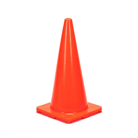 Home Plus Orange Safety Cone 28 in. H X 14.5 in. W