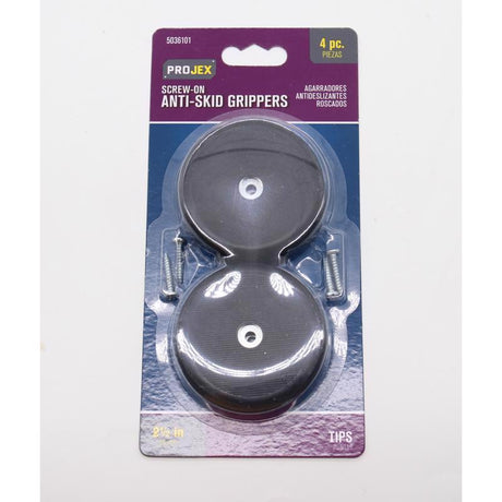 Projex Plastic Heavy Duty Anti-Skid Pad Black Round 2-1/2 in. W 4 pk