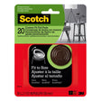 3M Scotch Felt Self Adhesive Protective Pad Brown Round 1.5 in. W 20 pk, Pack of 6