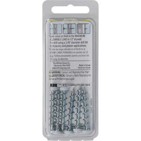 Bore-Fast 3/16 in. D X 1-1/2 in. L Steel Pan Head Screw and Anchor 6 pc, Pack of 10