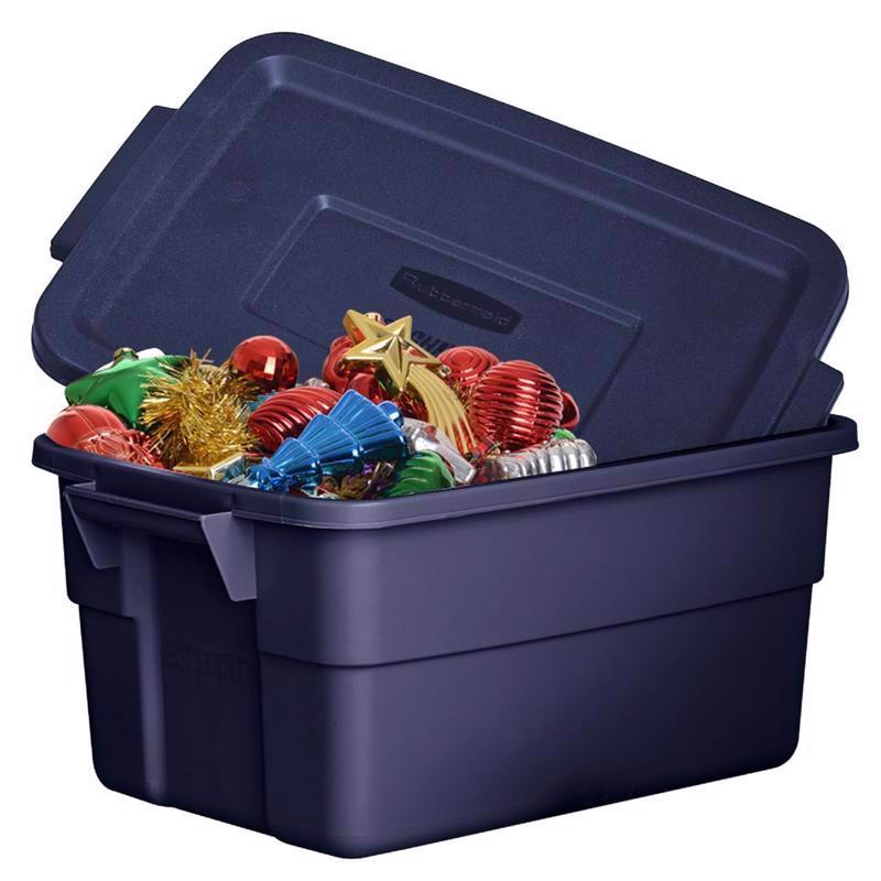 Rubbermaid Roughneck 3 gal Navy Storage Box 7 in. H X 10.625 in. W X 15.687 in. D Stackable, Pack of 6