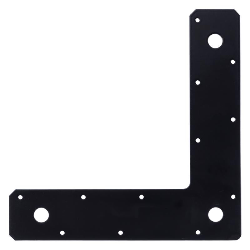 Hampton 1/8 in. H X 9 in. W X 2 in. D Black Steel Corner Plate