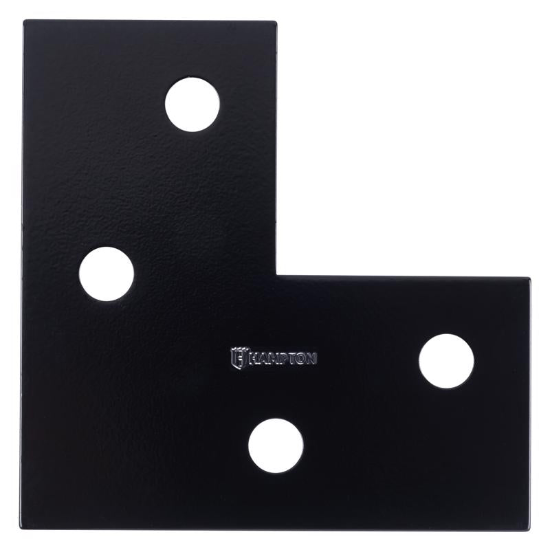 Hampton 6 in. H X 6 in. W X 1/8 in. D Black Steel Corner Plate