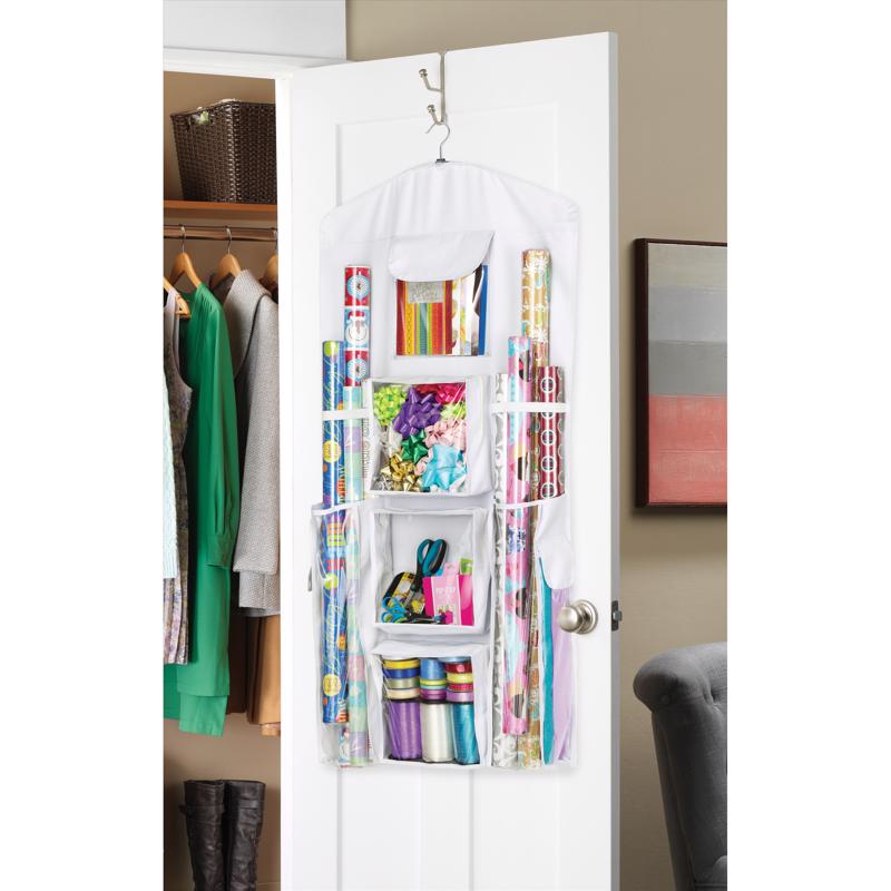 Whitmor Clear/White Wrapping Paper Storage Container 16.5 in. H X 6 in. W X 1.5 in. D, Pack of 6