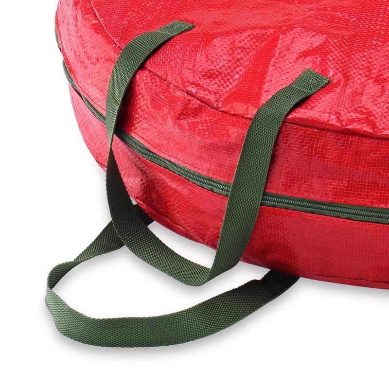 Whitmor Black/Red Wreath Storage Bag 17  H X 8 in. W X 1.8 in. D, Pack of 6