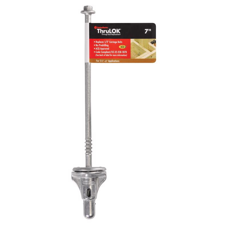FastenMaster ThruLOK 1/2 in. X 7 in. L Hex Galvanized Steel Lag Screw 1 pk, Pack of 30