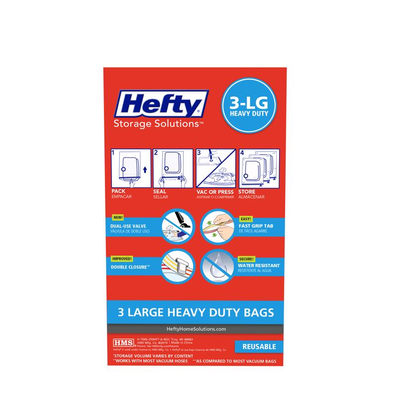 Hefty Shrink-Pak Clear Vaccum Storage Bag, Pack of 2