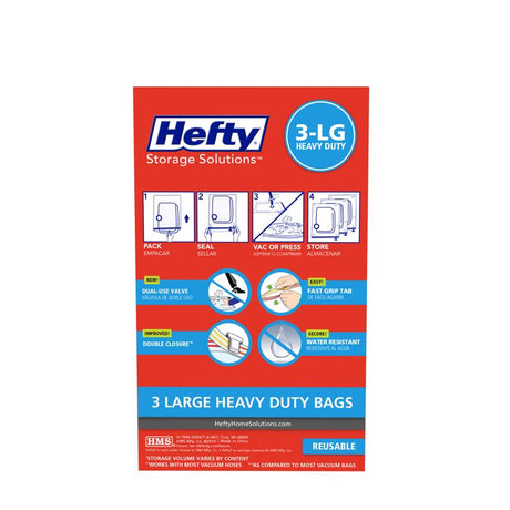 Hefty Shrink-Pak Clear Vaccum Storage Bag, Pack of 2