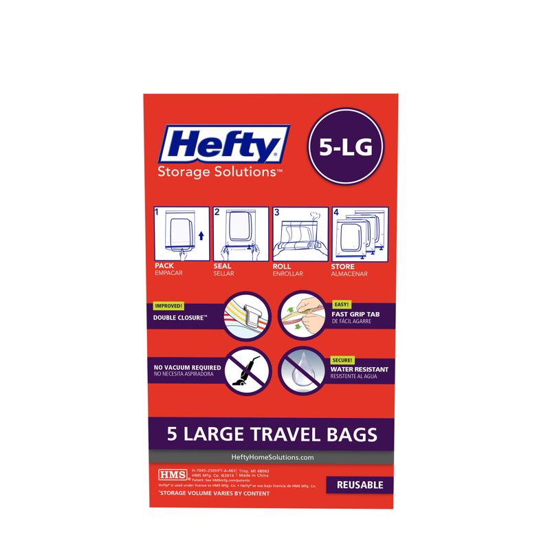 Hefty Shrink-Pak Clear Storage Bag, Pack of 3
