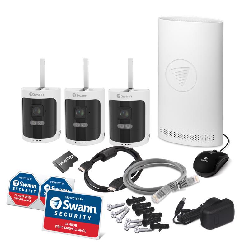 Swann AllSecure600 Battery Powered Indoor and Outdoor Smart-Enabled NVR Security Camera System