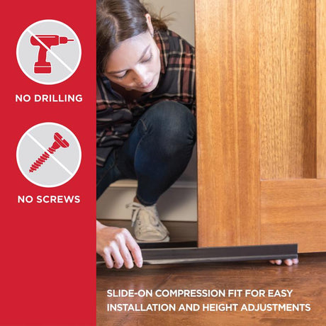 M-D Building Products CINCH White Vinyl Door Bottom For Doors 32 in. L X 1.38 in.