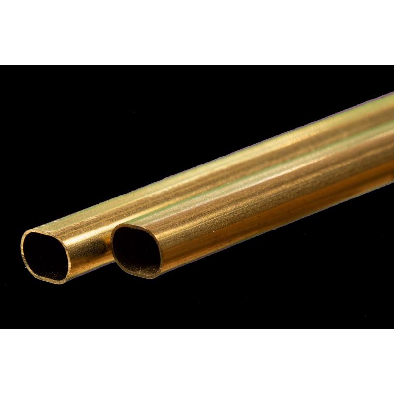 K&S .350 in. W X 12 in. L Oval Brass Tube 1 pk